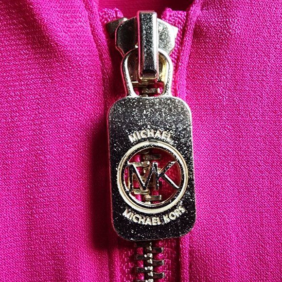 MICHAEL Michael Kors Hot Pink Zip-Up Blouse Size Large - Picture 10 of 14